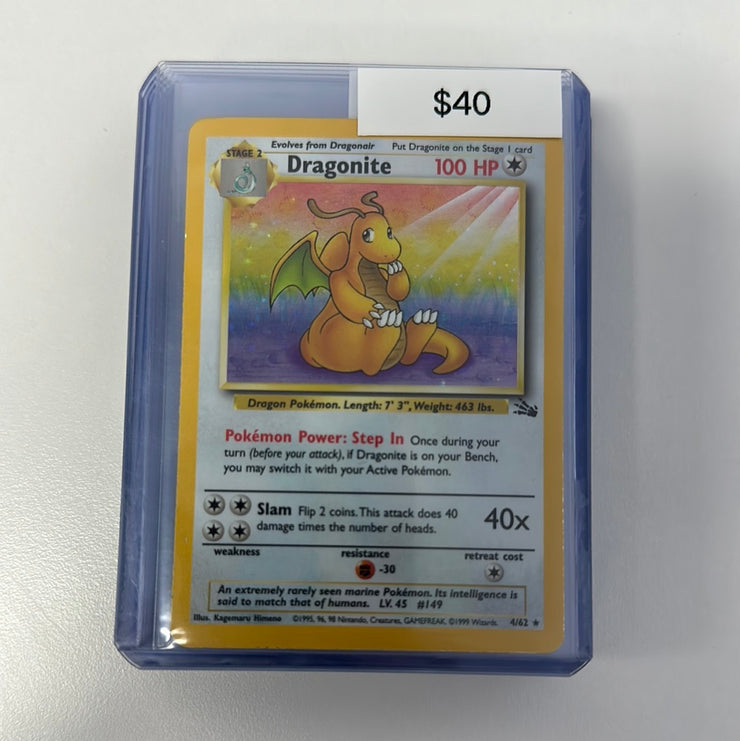 Pokémon Fossil Dragonite Holo 4/62