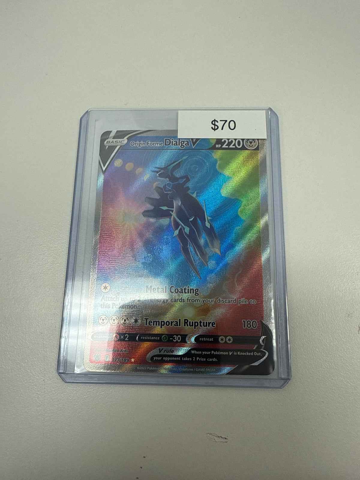 Pokmon Origin Forme Dialga V Astral Radiance Alt Art 177/189 Grail Collectibles AZ Pokmon Origin Forme Dialga V Astral Radiance Alt Art 177/189 Grail Collectibles AZ