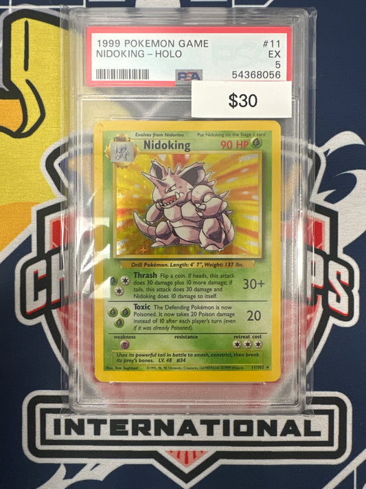 Pokemon Nidoking Holo 11/102 PSA 5
