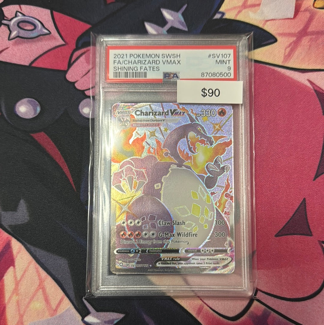 Pokémon Shining Fates Charizard VMAX SV107 PSA 9