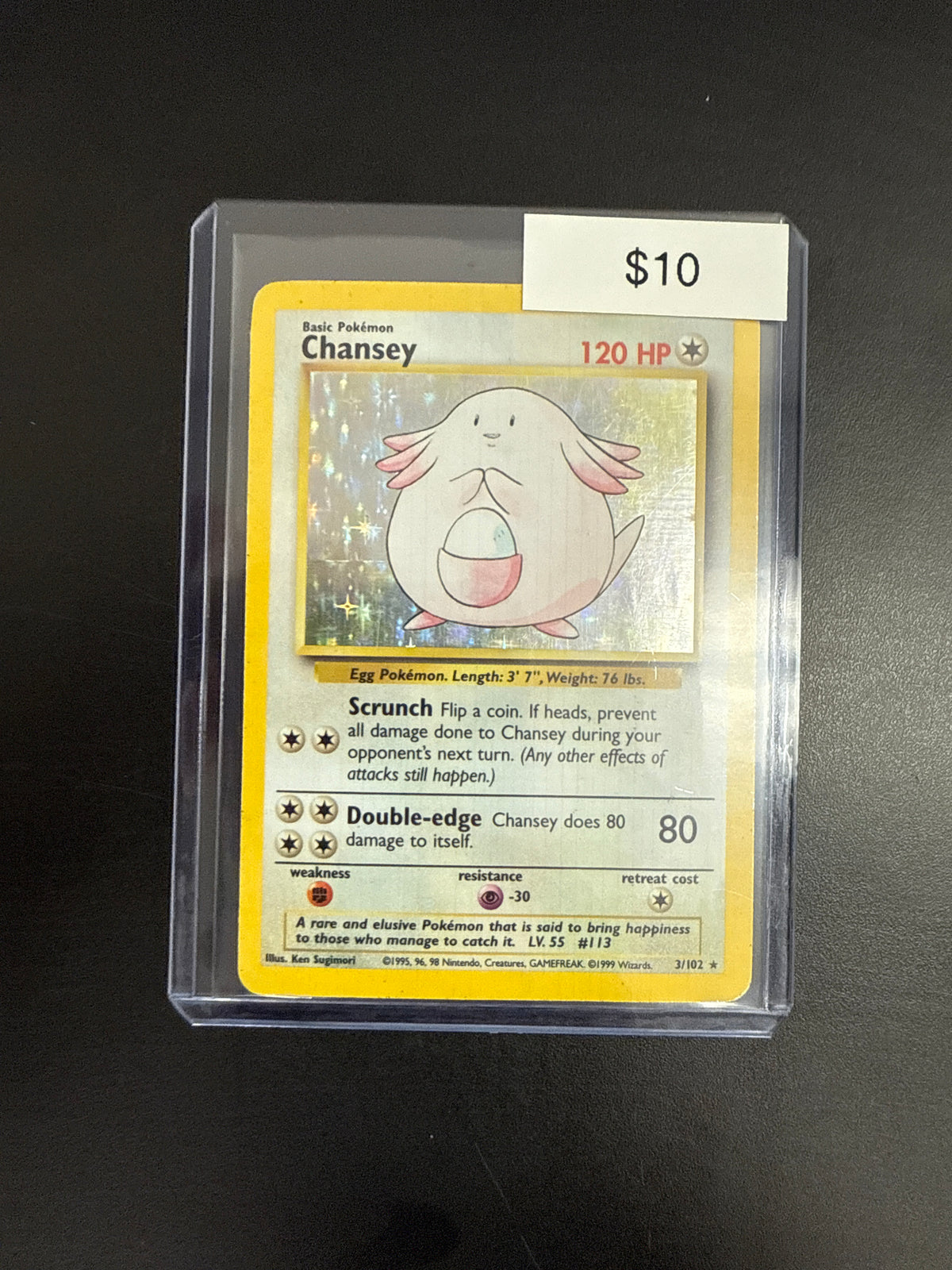Pokémon Chansey Holo 3/102