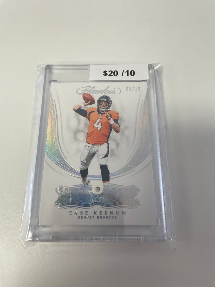 2018 Flawless Case Keenum Diamond /10 