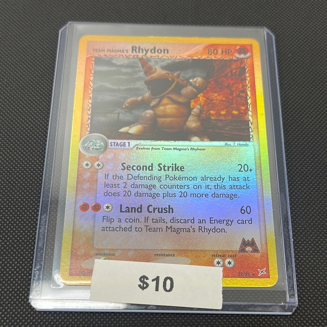 Pokémon Team Magma’s Rhydon Team Magma vs Team Aqua Reverse Holo 22/95