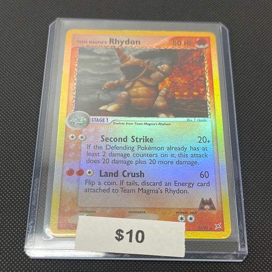 Pokémon Team Magma’s Rhydon Team Magma vs Team Aqua Reverse Holo 22/95