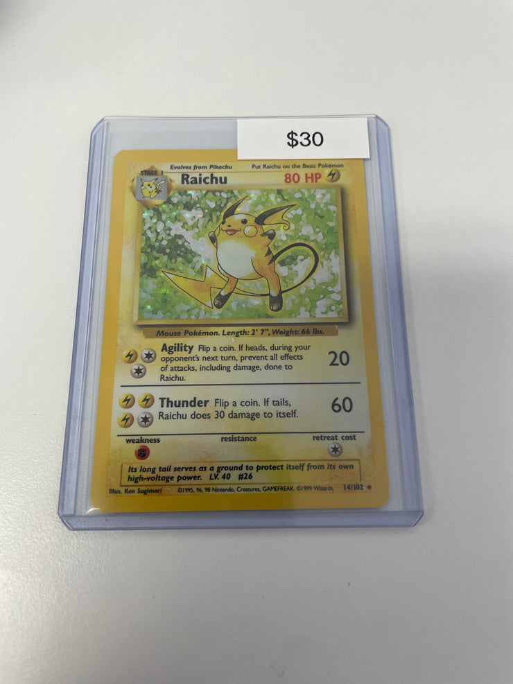 Pokémon Base Set Raichu Holo 14/102