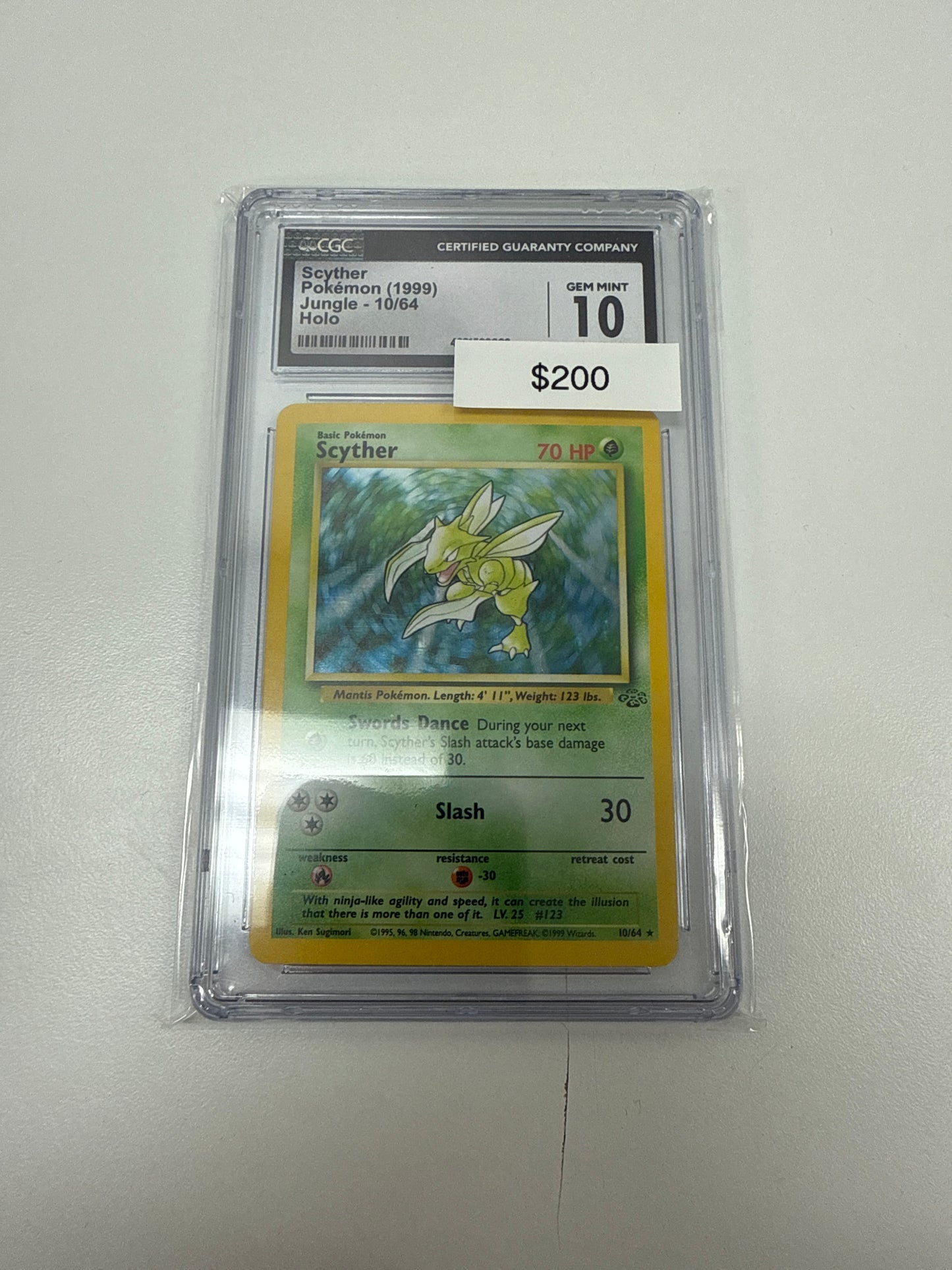 Pokemon Jungle Scyther Holo #10/64 CGC 10