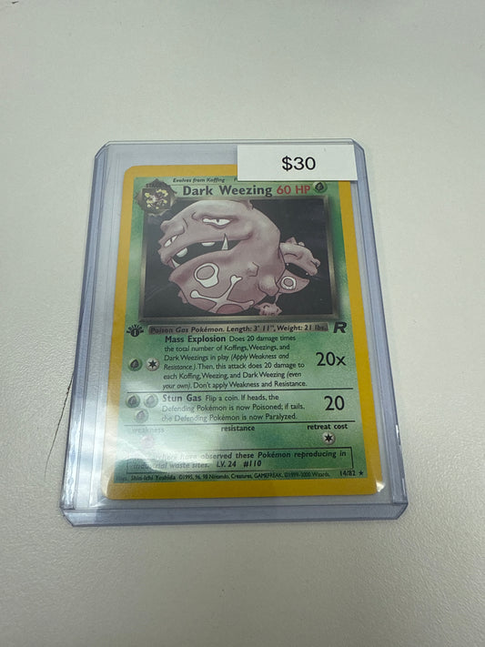 Pokemon Dark Weezing 1st Edition Holo #14/82