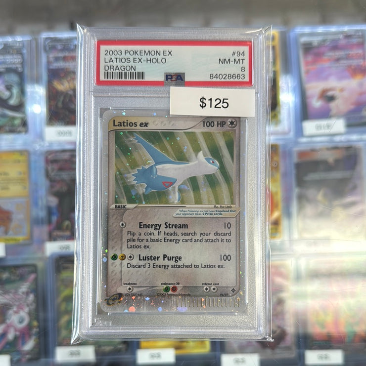 2003 Pokémon EX Latios Ex Holo Dragon 94 PSA 8