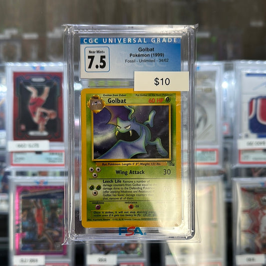 Pokémon 1999 Fossil Golbat CGC 7.5