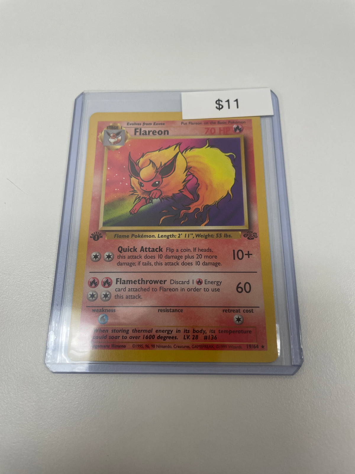 Pokemon Flareon 1st Edition Jungle
