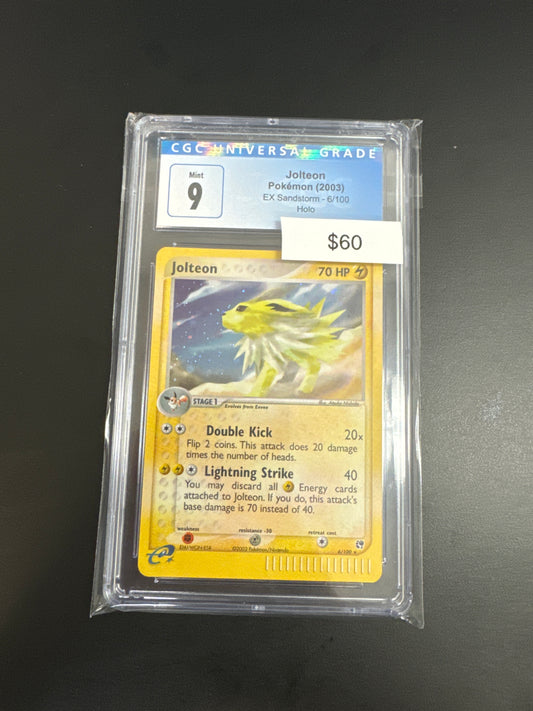 Pokémon JOLTEON Ex Sandstorm 6/100 CGC 9