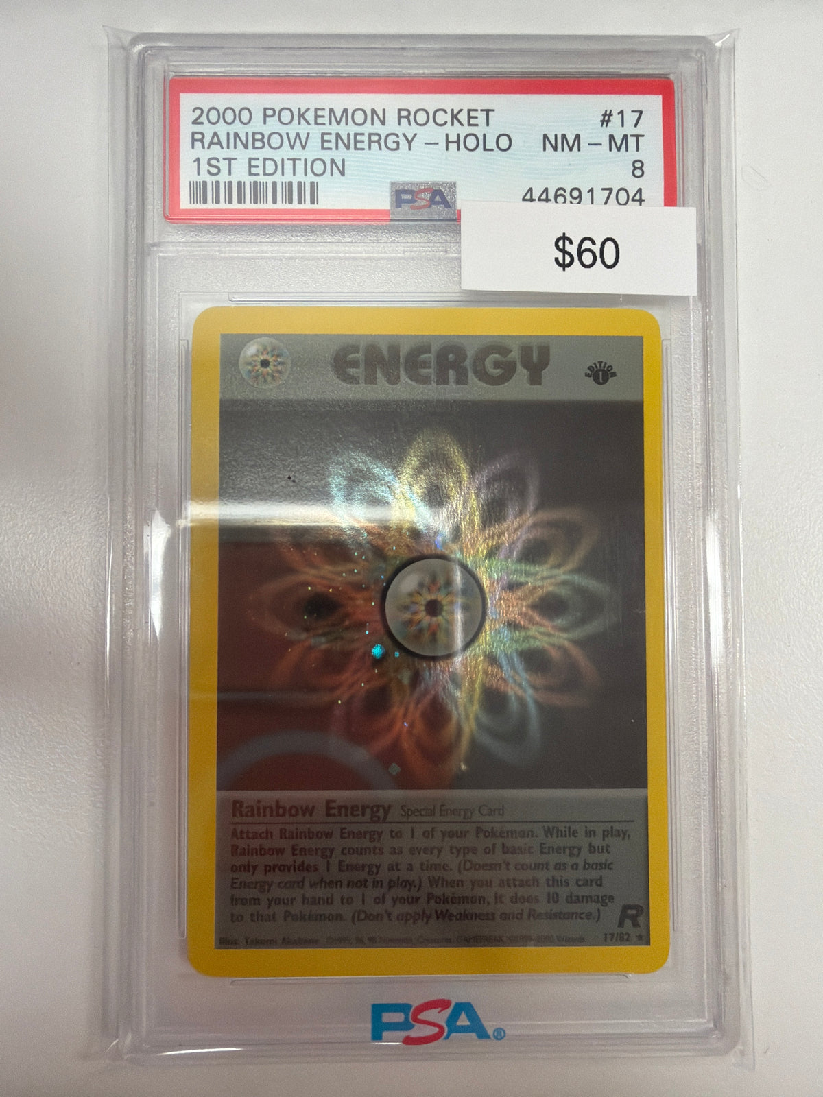 Pokemon Rainbow 1st Edition 17/82 PSA 8