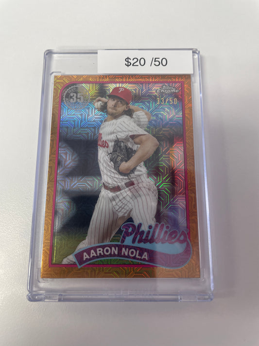 Topps Chrome Mega Box Gold Aaron Nola /50 #2T89C-22