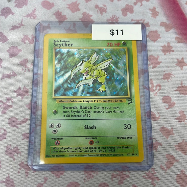 Pokémon Scyther Base Set 2 Holo 17/30