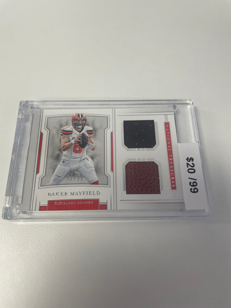 2018 National Treasures Baker Mayfield Dual Patch /99 