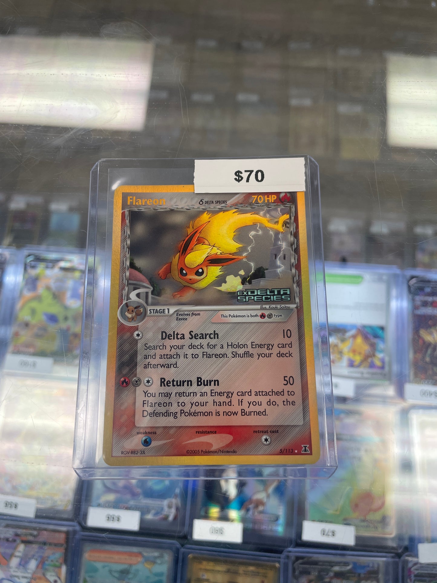 Pokemon Flareon Delta Species Holo #5/113