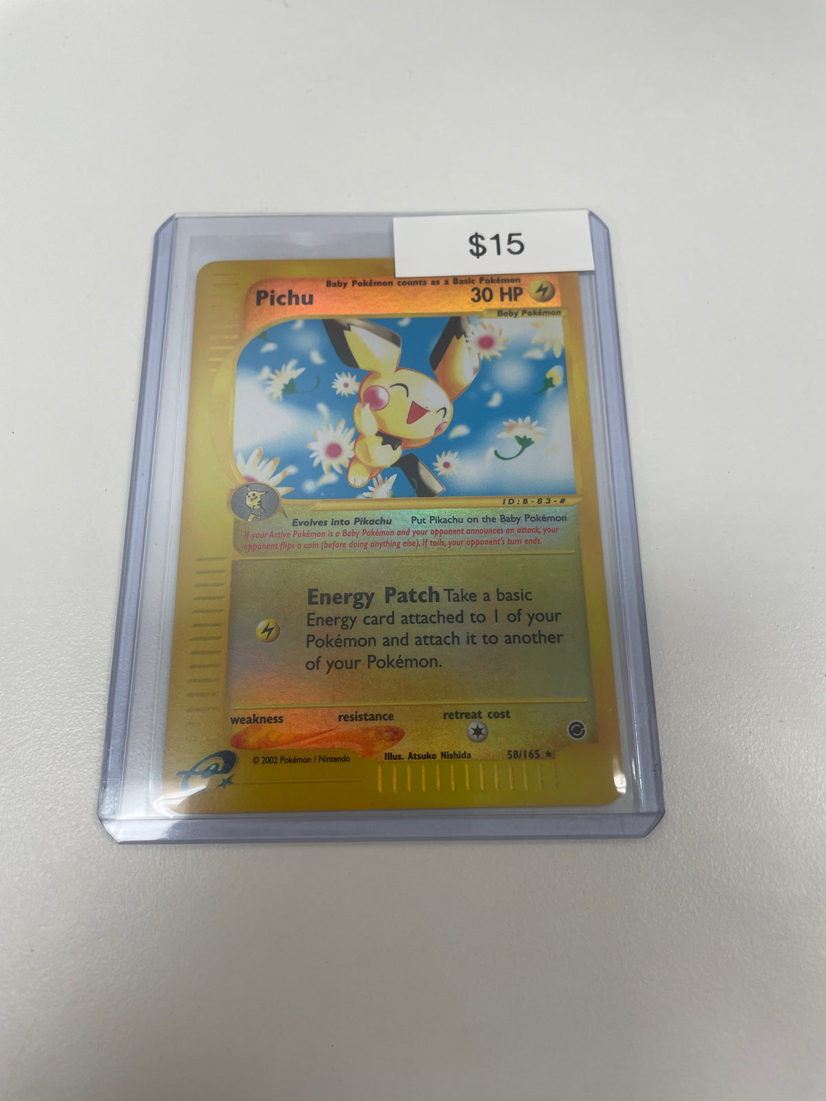 Pokemon Pichu Reverse Holo #58/165