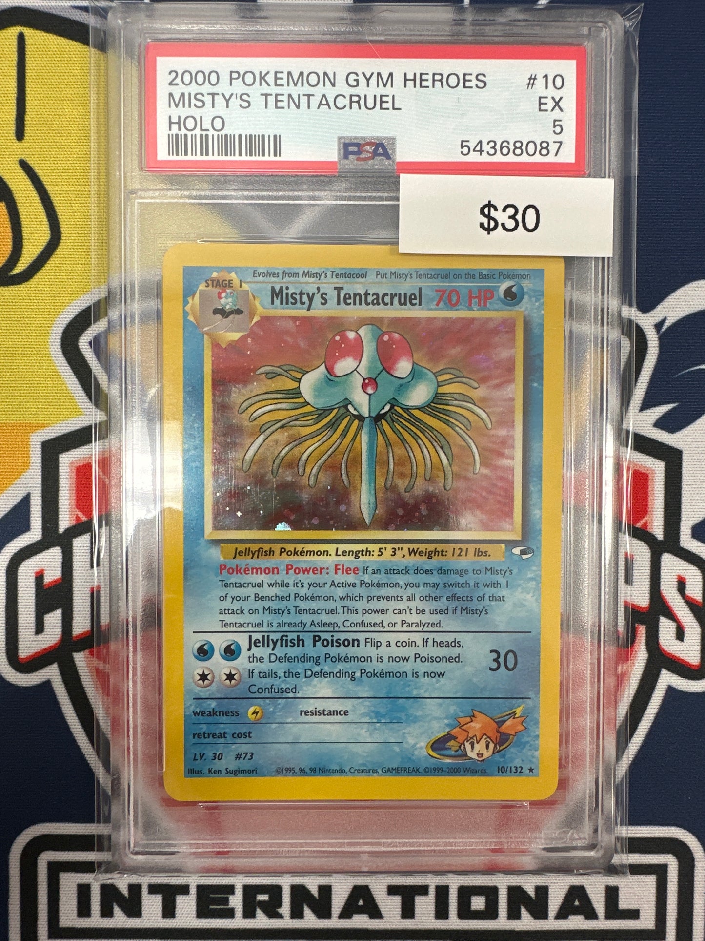 Pokemon Gym Heroes Misty’s Tentacruel Holo 10/132 PSA 5