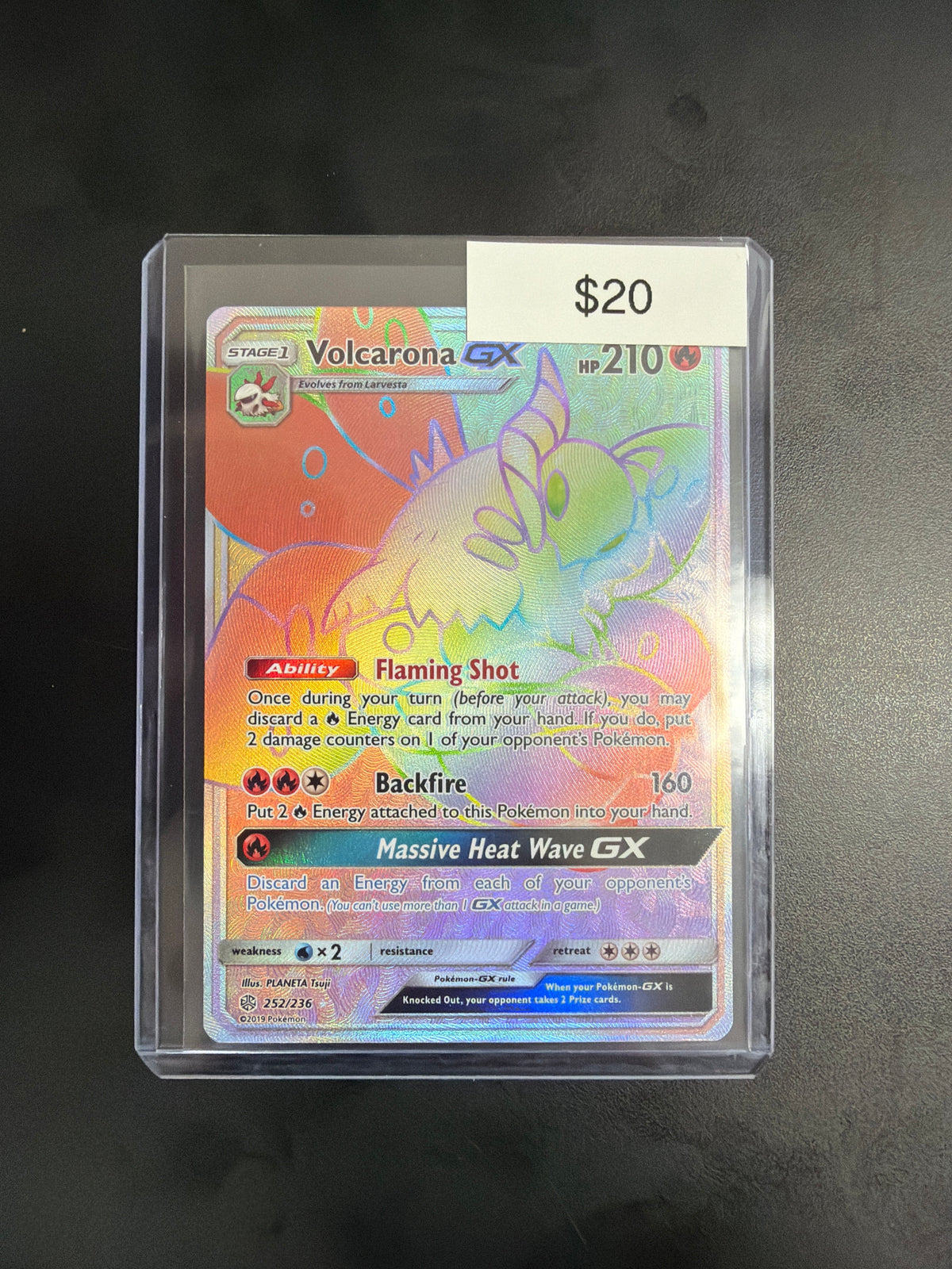 Pokemon Volcarona GX Secret 252/236