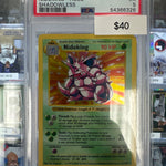 Pokemon Nidoking 11/102 Shadowless Holo PSA 5