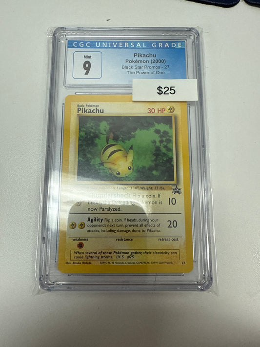 Pokemon Black Star Promo Pikachu #27 CGC 9
