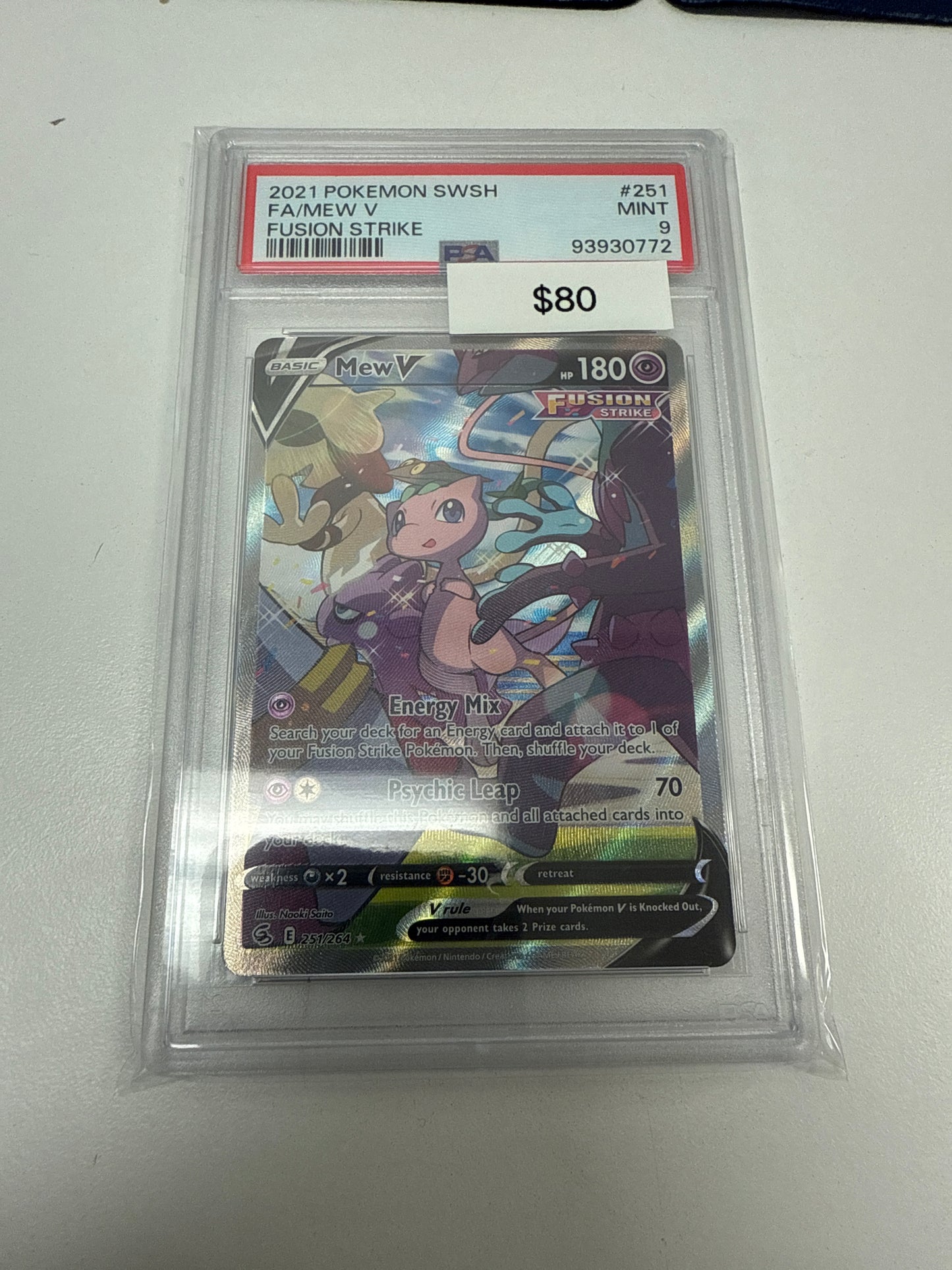Fusion Strike Mew V #251/264 PSA 9