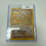 Pokemon Hitmonlee 1st Edition Holo #7/62