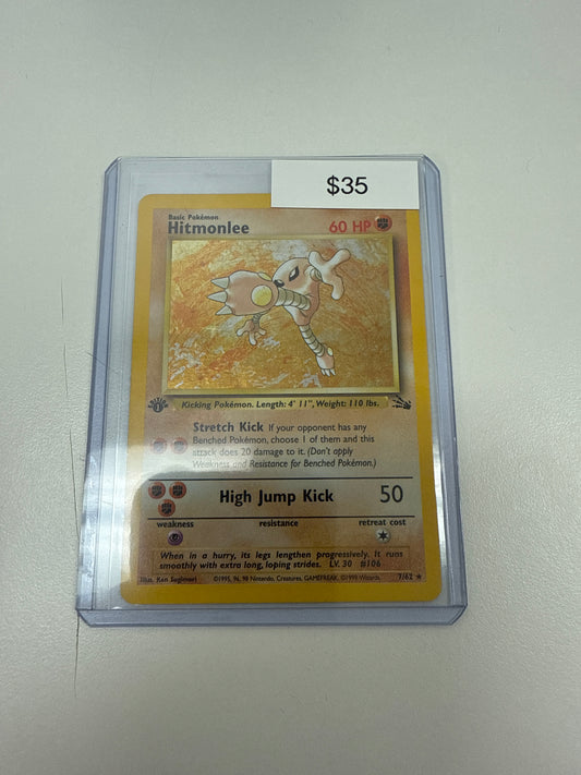 Pokemon Hitmonlee 1st Edition Holo #7/62