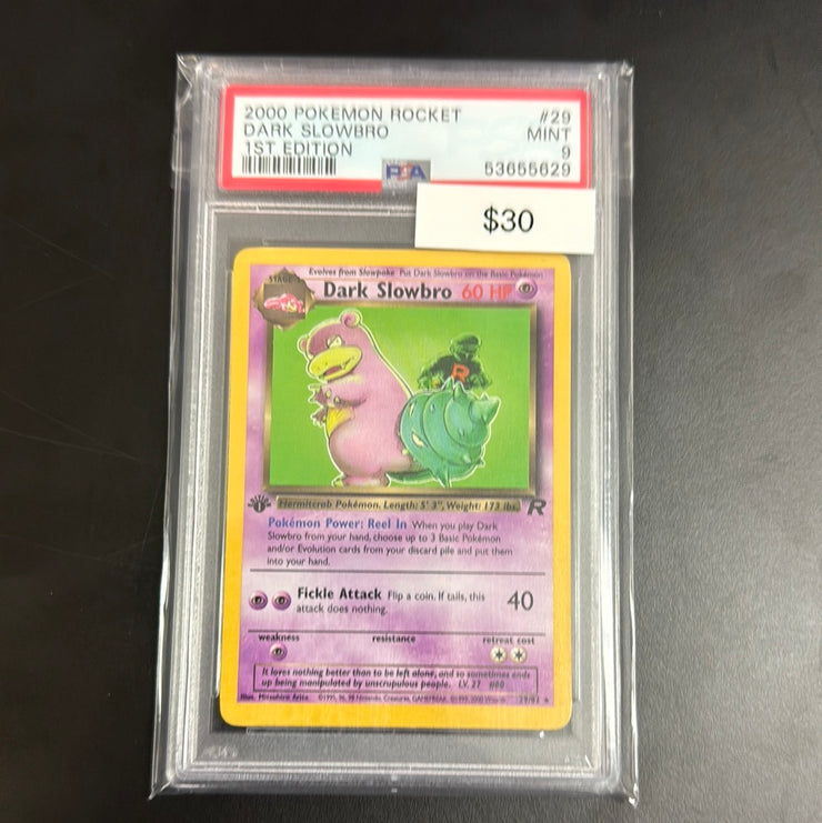 2000 Pokémon Rocket Dark Slowbro 1st Ed. Psa 9