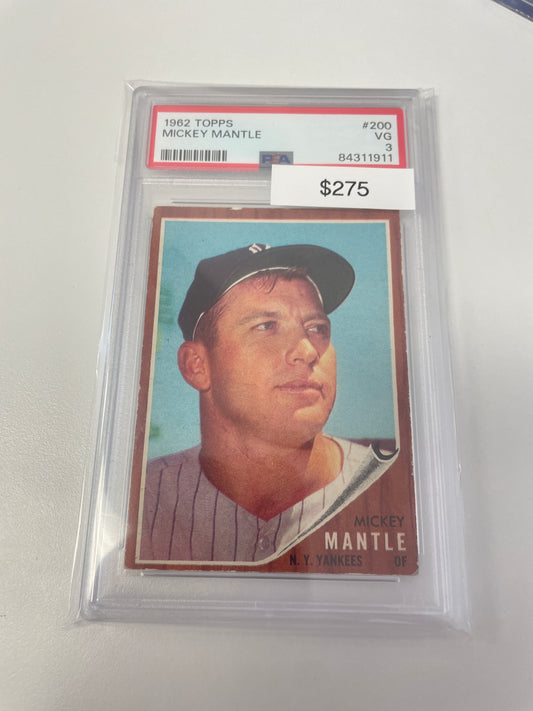1962 Topps Mickey Mantle #200 PSA 3