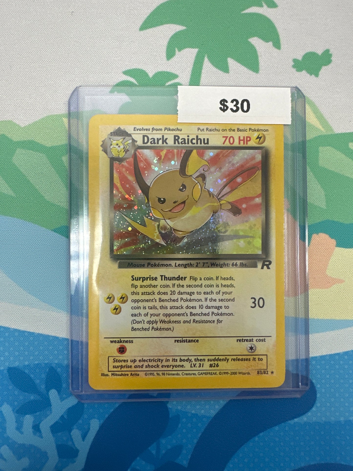 Pokemon Rocket Dark Raichu Holo Rare 83/82