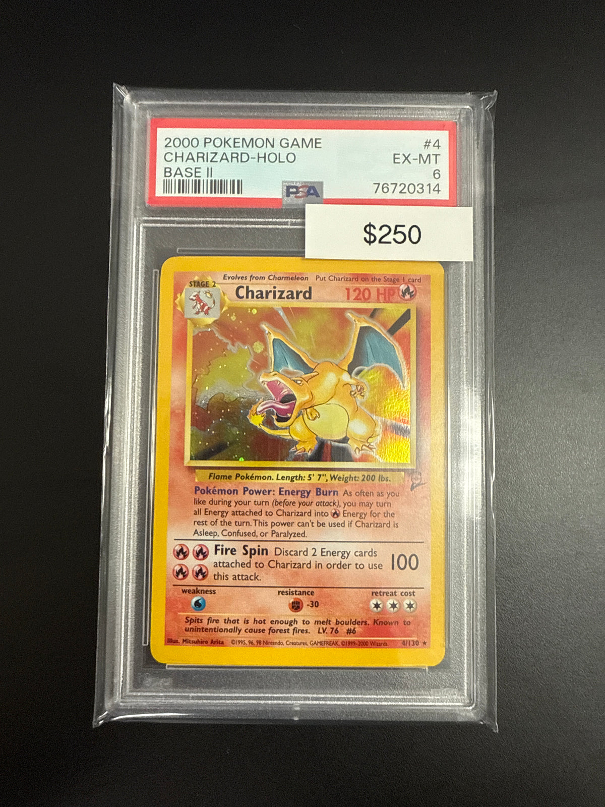 Pokémon Base Set 2 Charizard PSA 6
