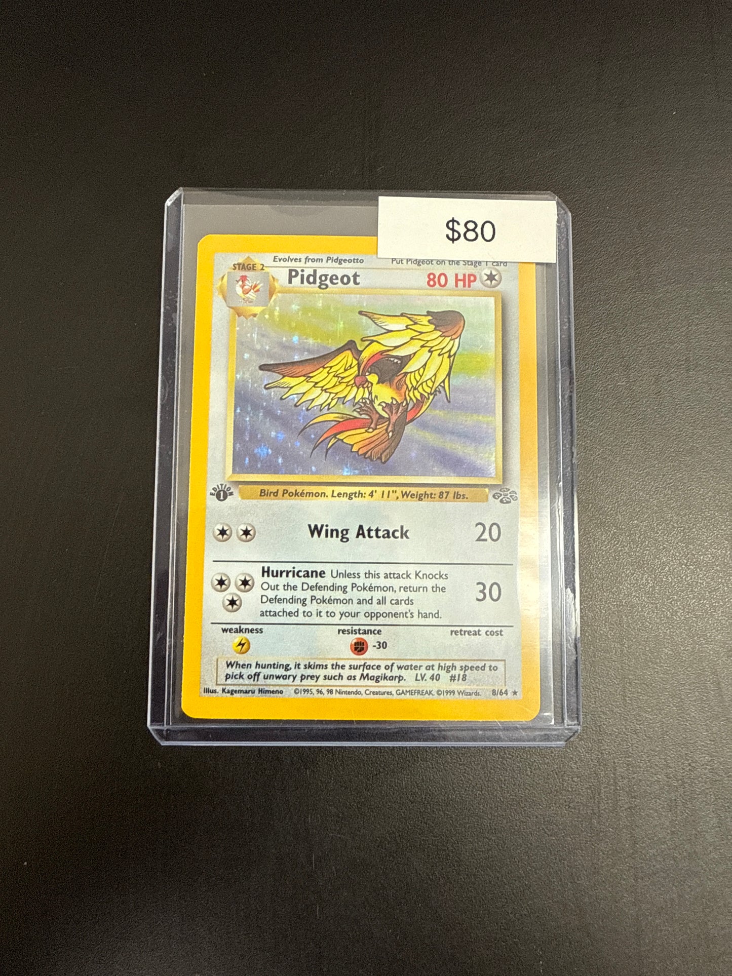 Pokémon PIDGEOT 1st Ed. 8/64