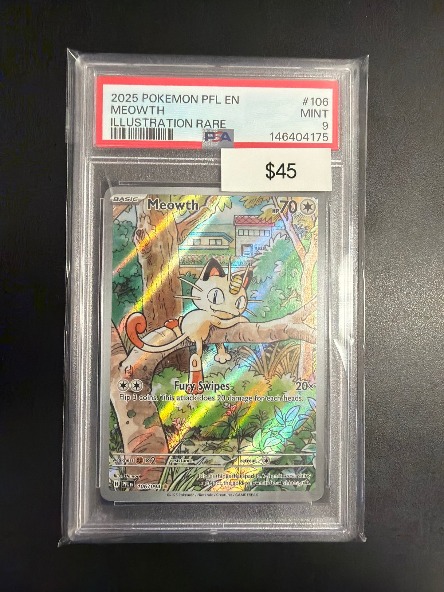 Pokemon Meowth #106 PSA 9