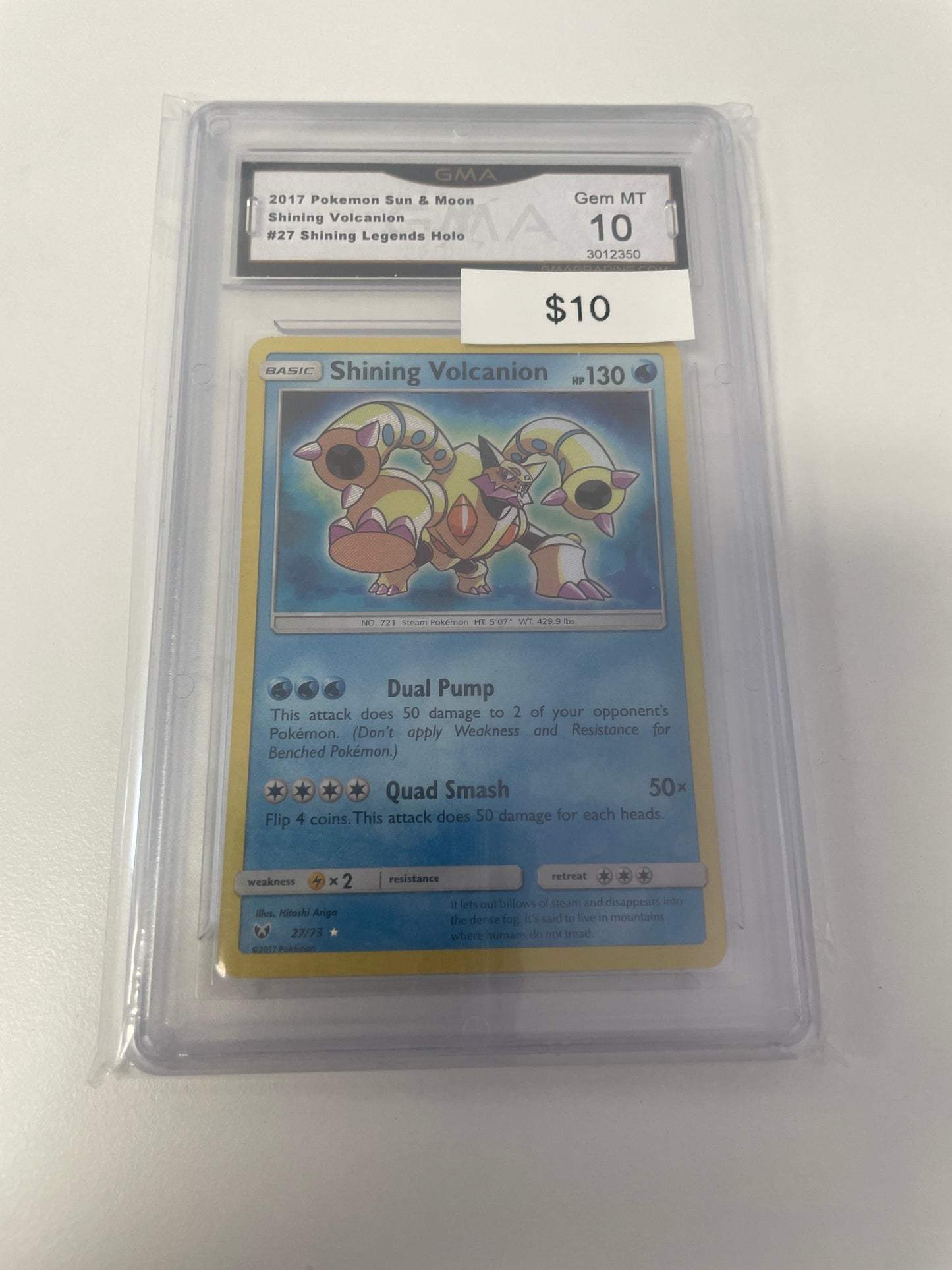 2017 Pokemon Shining Volcanion #27/73 GMA 10
