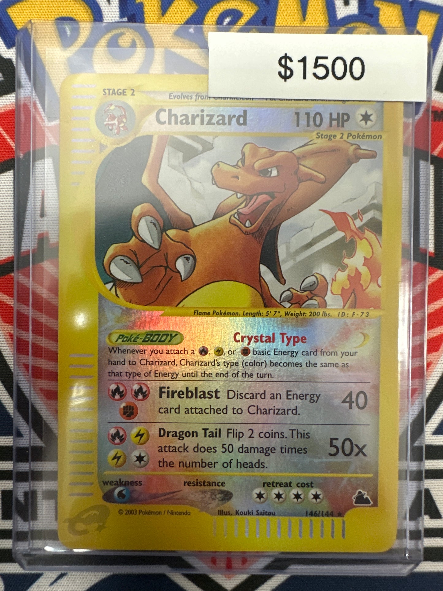 Pokemon Skyridge Charizard Reverse Holo 146/144