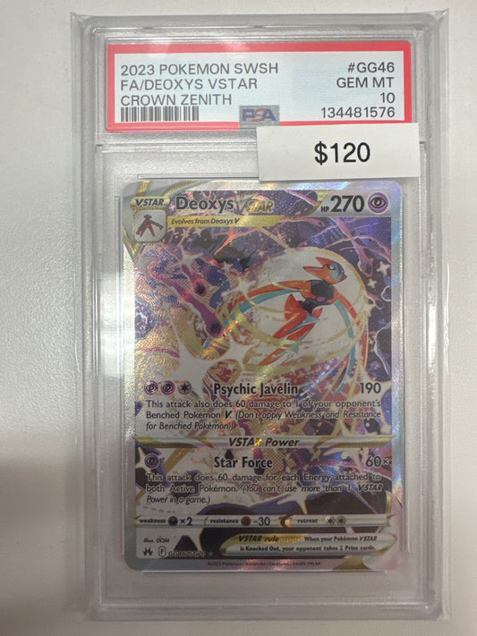 Pokemon Deoxys Vstar GG46/GG70 PSA 10