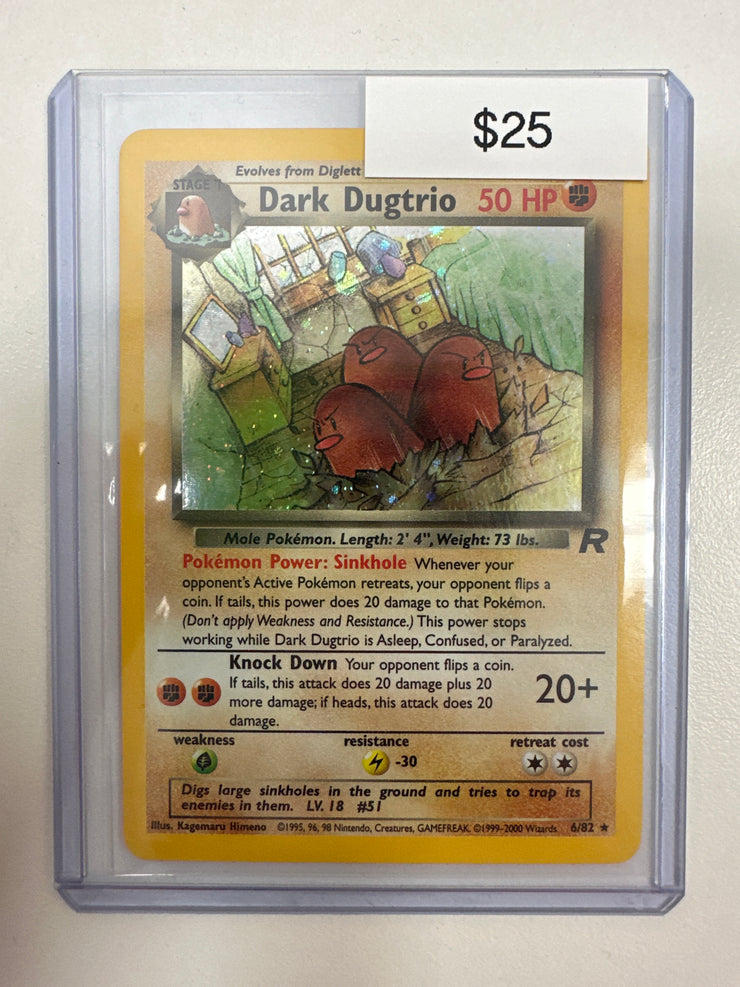 Pokemon Dark Dugtrio 6/82 Holo Rare