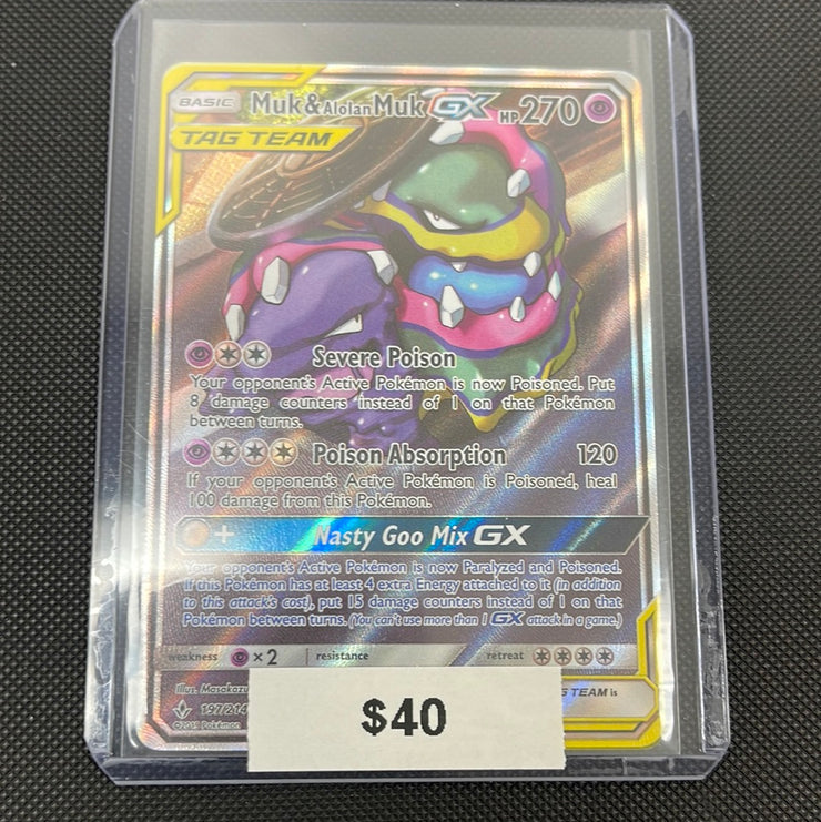 Pokémon Muk & Alolan Muk GX Unbroken Bonds 197/214