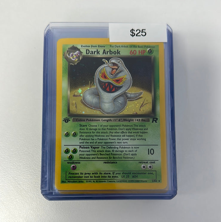 Pokémon Dark Arbok Team Rocket 1st Edition Holo 2/82