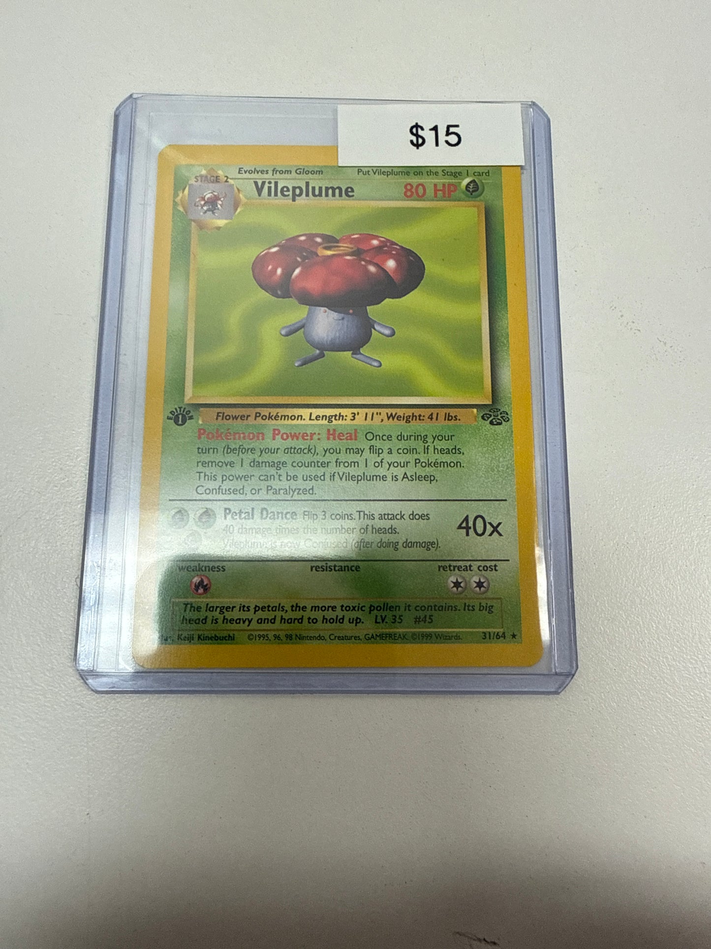Pokemon Vileplume 1st Ed Non-Holo #31/64
