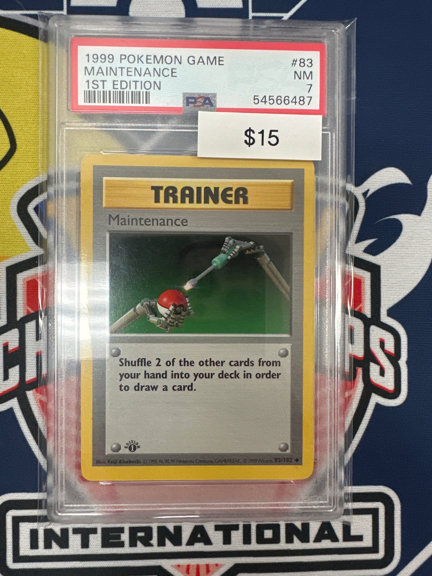 Pokemon Maintenance 1st edition PSA 7
