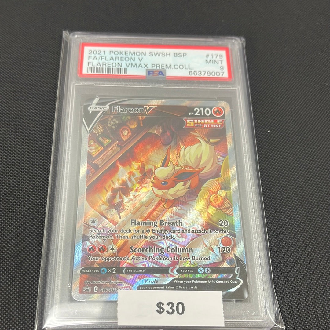 Pokémon Flareon V BSP Full Art SWSH179 PSA 9