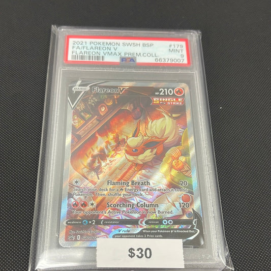 Pokémon Flareon V BSP Full Art SWSH179 PSA 9