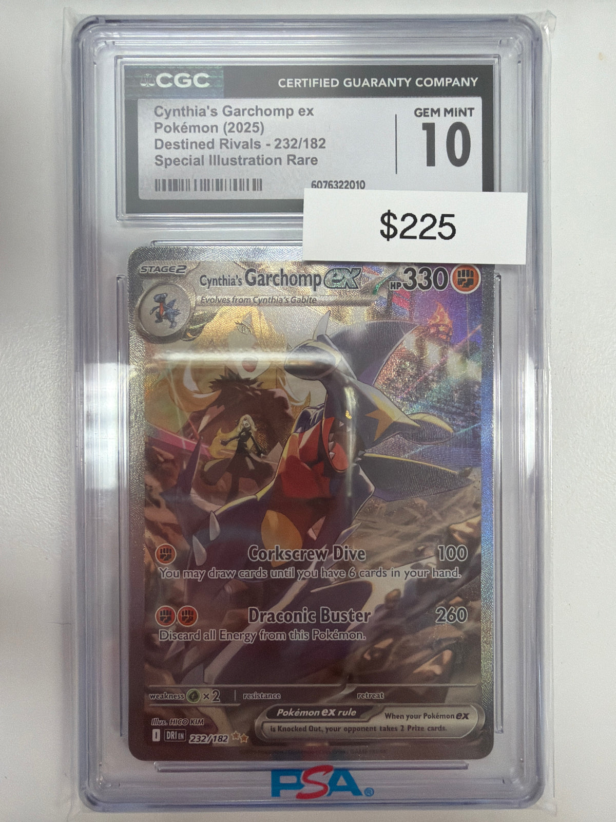 Pokemon Cynthia’s Garchomp ex 232/182 CGC 10