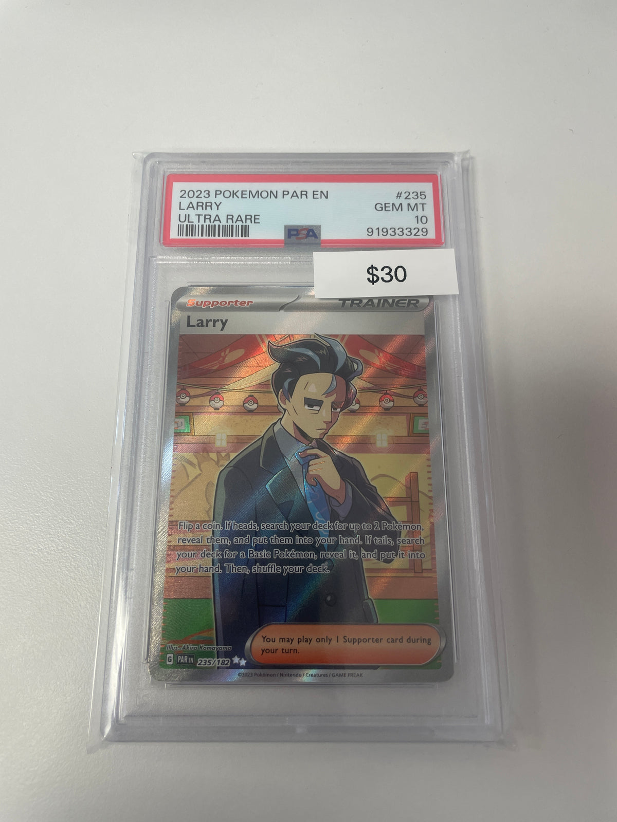 Pokemon Larry Ultra Rare #235/182 PSA 10