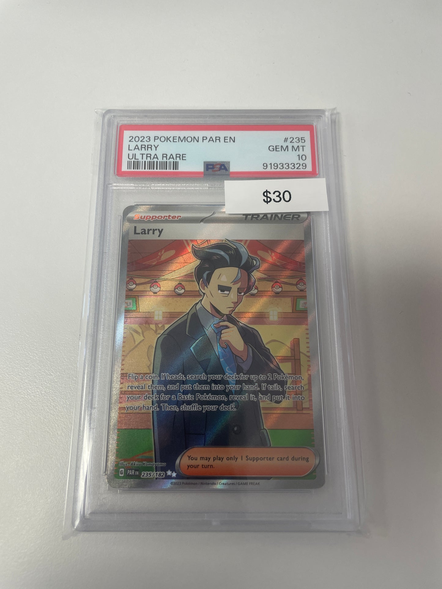 Pokemon Larry Ultra Rare #235/182 PSA 10