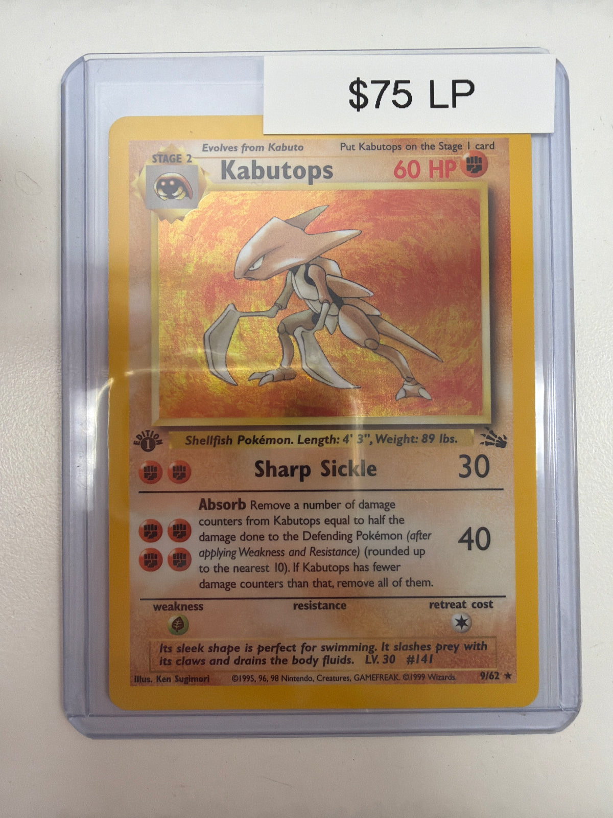 Pokemon Kabutops Fossil 9/62 LP