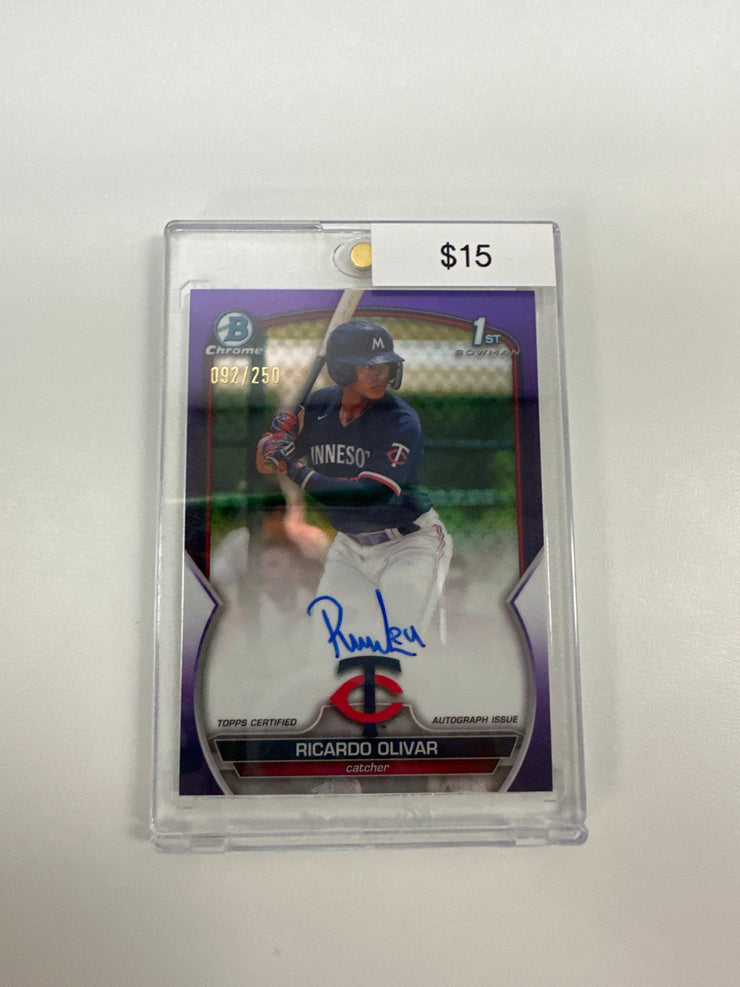 Bowman Chrome Ricardo Olivar 1st Bowman Auto /250 CPA-RO