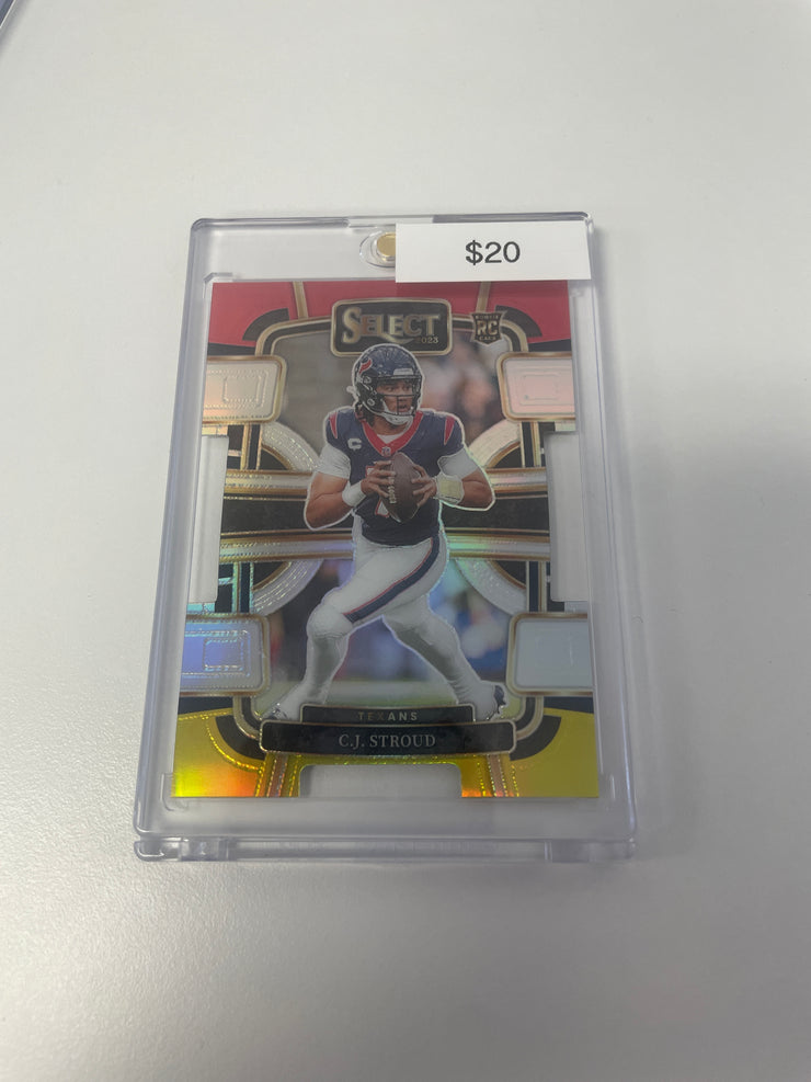 2023 Select CJ Stroud Red/Yellow Die Cut 